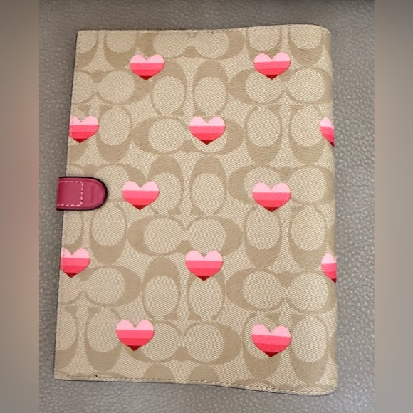 Coach signature print with hearts notebook cover. - Picture 3 of 5